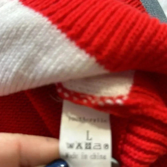 Ugly Christmas sweater red and white crewneck size large - Picture 5 of 5